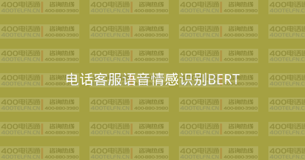 电话客服语音情感识别BERT-400电话选购平台