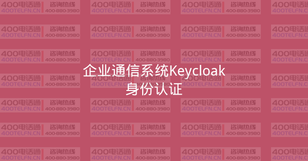 企业通信系统Keycloak身份认证-400电话选购平台