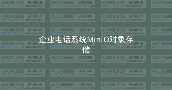 企业电话系统MinIO对象存储-400电话选购平台