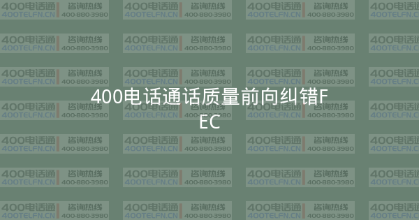 400电话通话质量前向纠错FEC-400电话选购平台